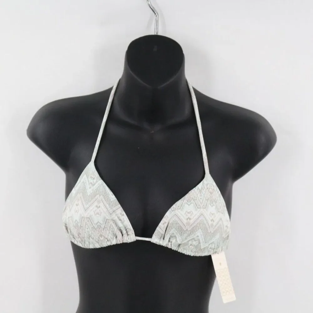 Eberjey Womens Surf Spray Mia Swim Top Bikini Size Small Triangle Classic Tie